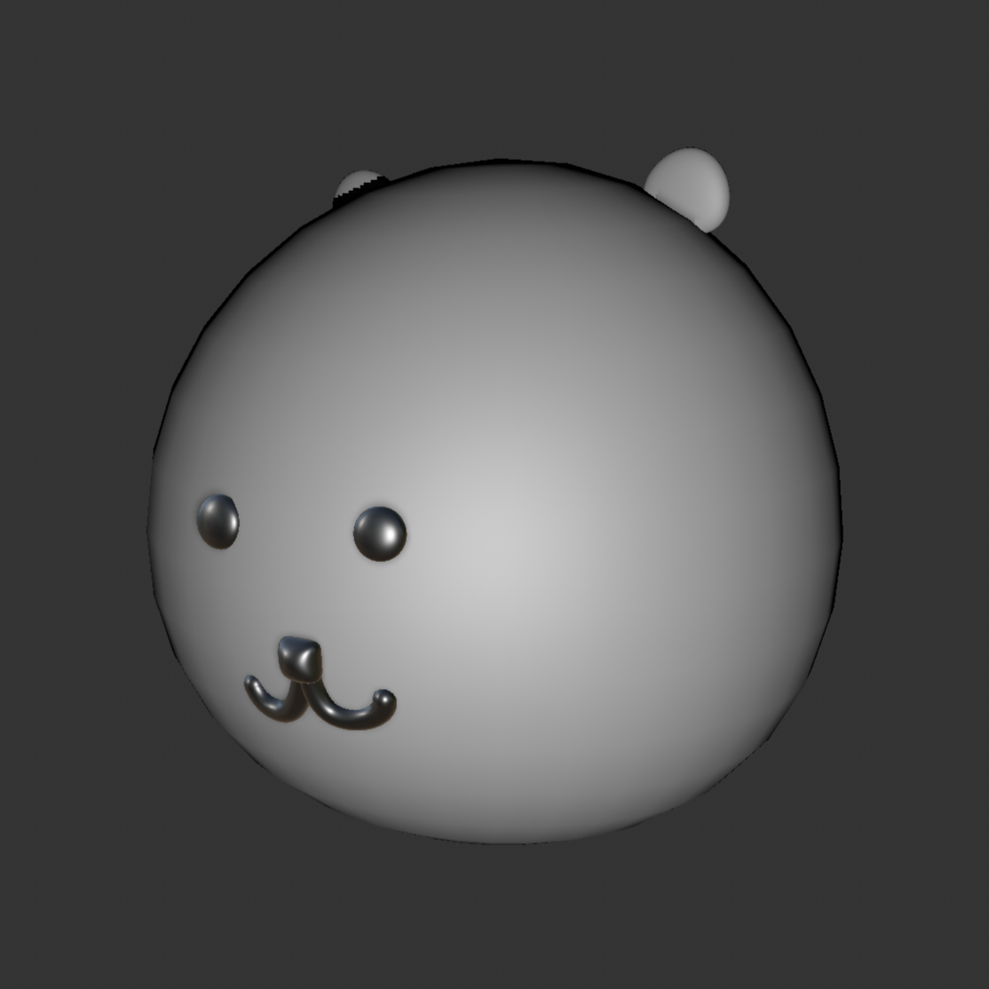Rendered plush toy model with soft side lighting