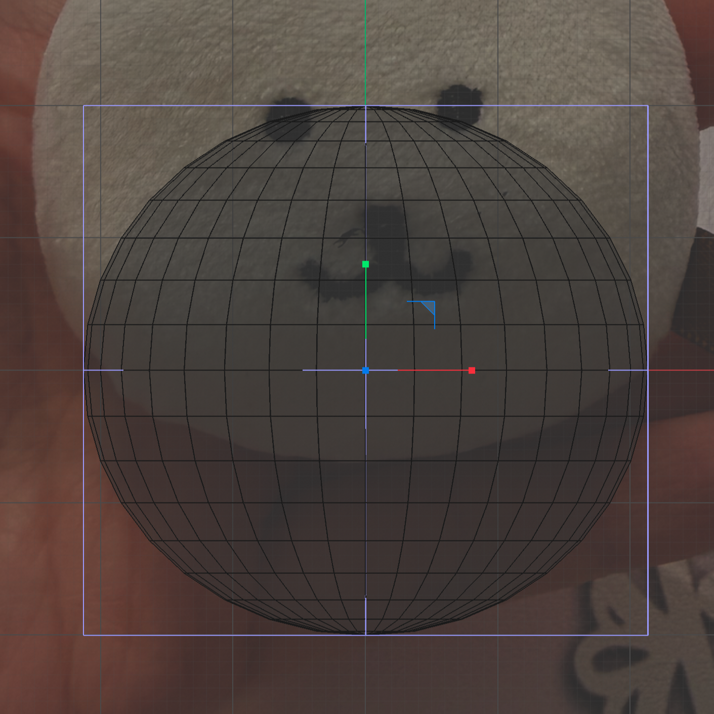 Sphere scaled to match the plush toy body